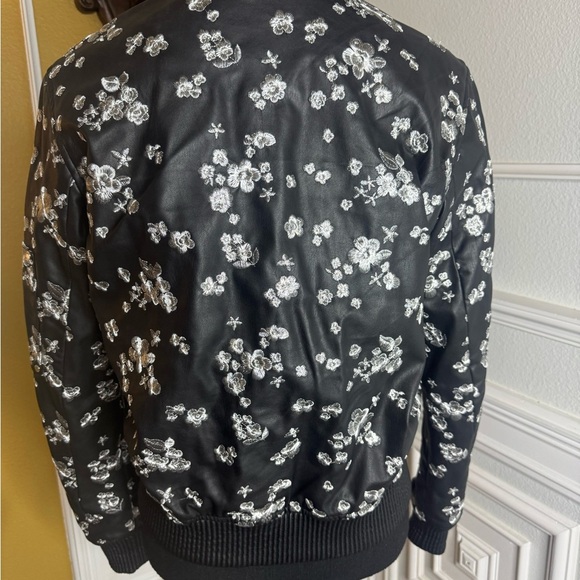 Michael Kors Sakura Embroidered Black Jacket - Picture 6 of 16